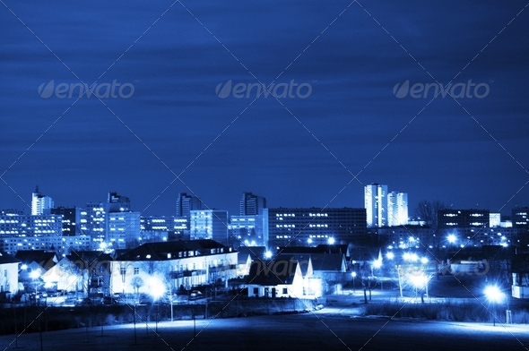 city and sky at night