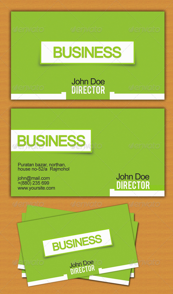 Green Business Card Green Business Card