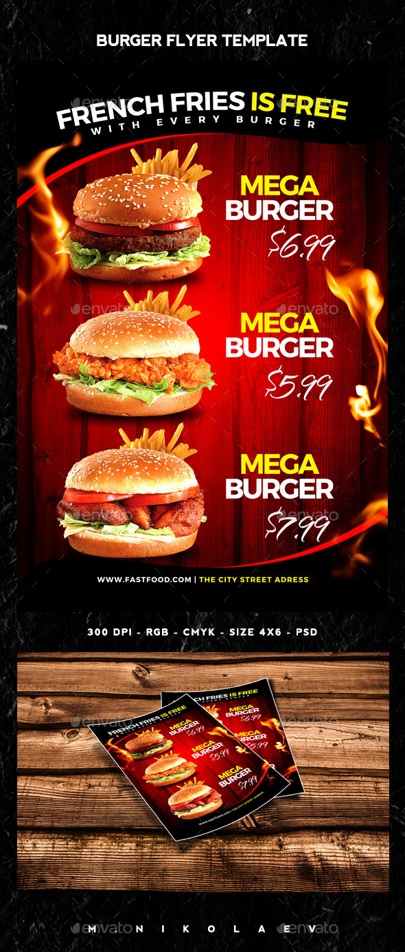 Graphicriver Burger Flyer 12836219