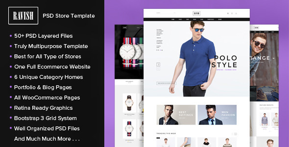 RAVISH - PSD Store Template