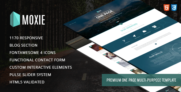 MOXIE - One page multi-purpose HTML5 template