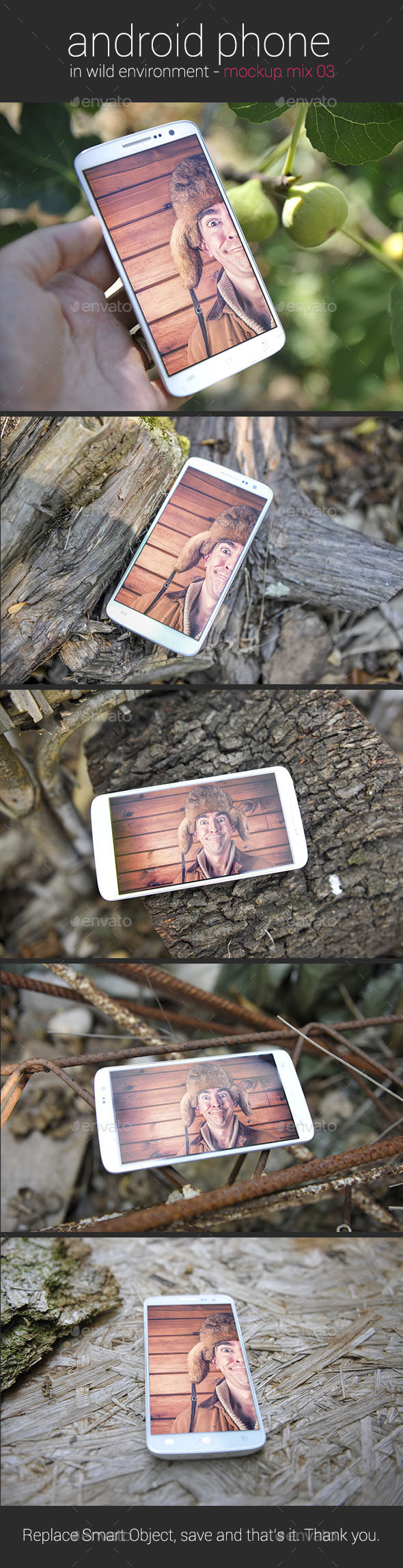 Android Phone in Wild Environment ver. 03 - Mockup