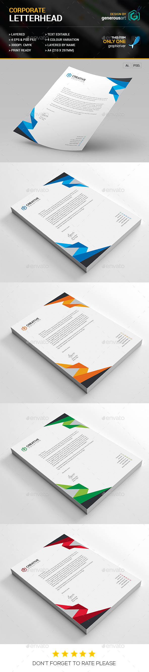 Graphicriver Letterhead Vol_18 12812145
