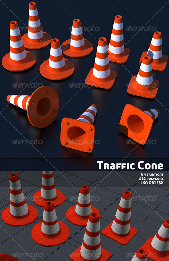 Traffic Cone - 3DOcean Item for Sale