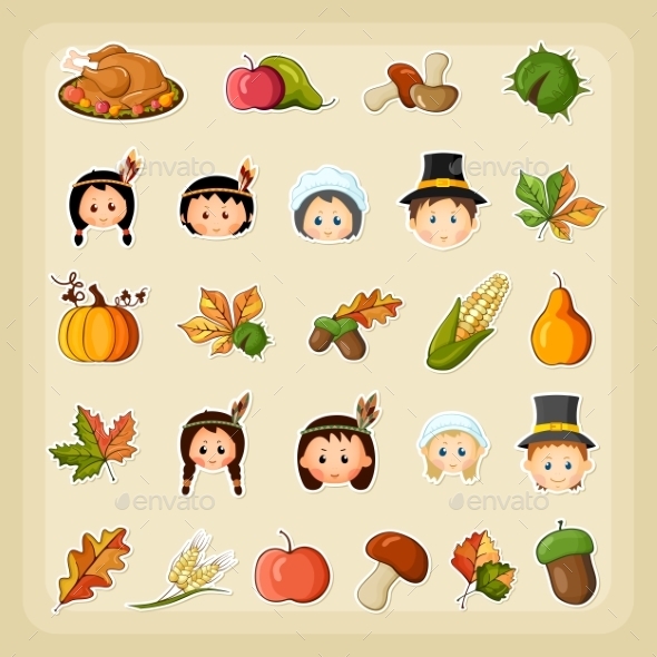 Thanksgiving Harvest Icon Set