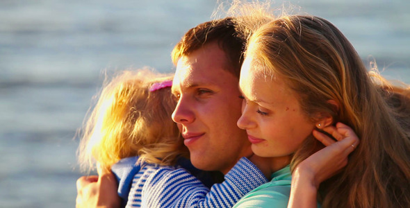 Loving family of three Loving family of three