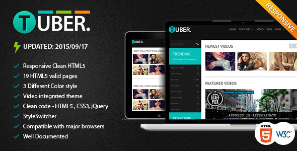 Tuber Social Video HTML5 Template