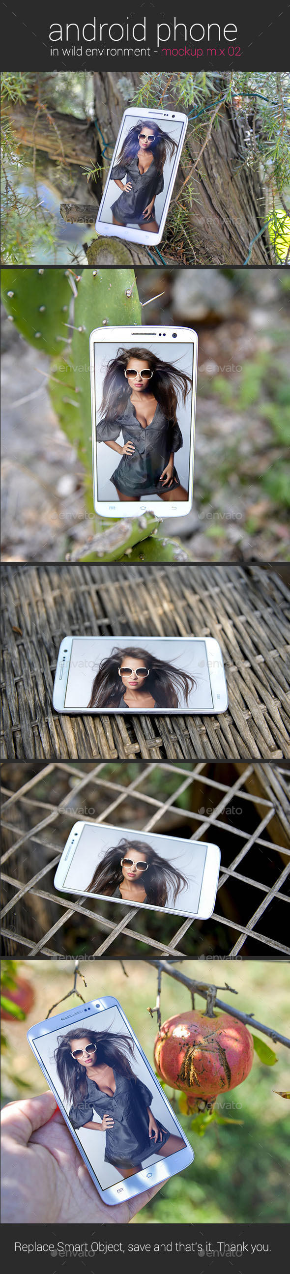 Android Phone in Wild Environment ver. 02 - Mockup