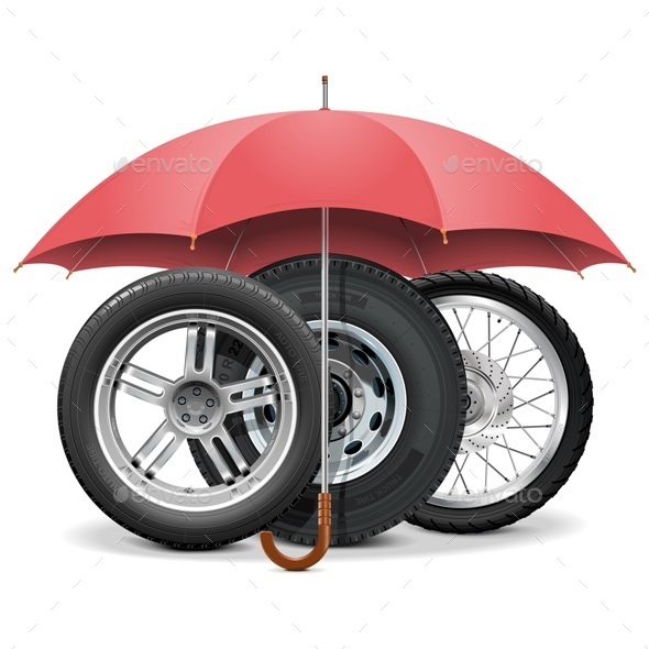 Wheels Under Umbrella