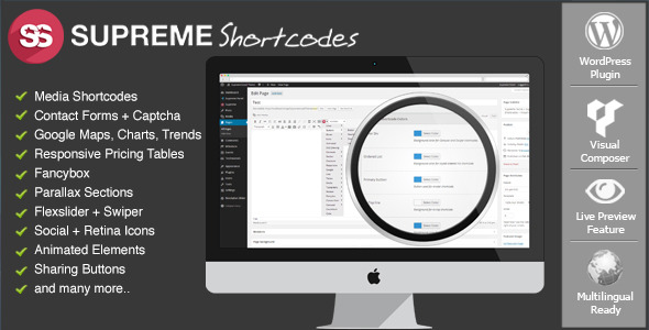Supreme Shortcodes - WordPress Premium Plugin