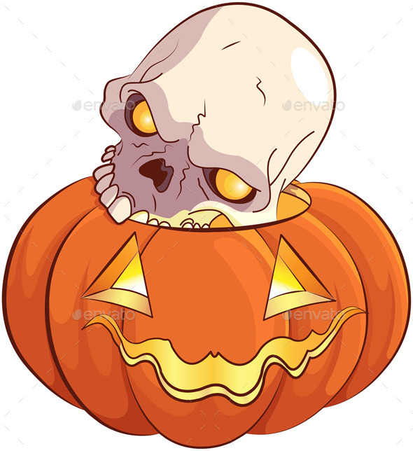 Skull and Pumpkin