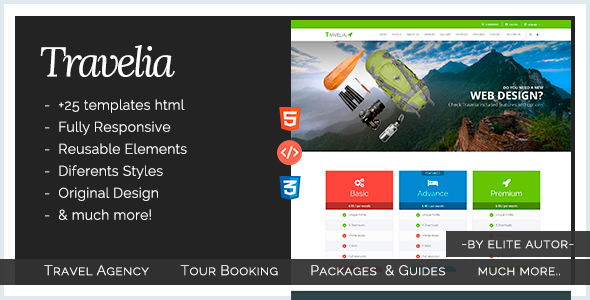 TRAVELIA - Travel Package HTML5 Template