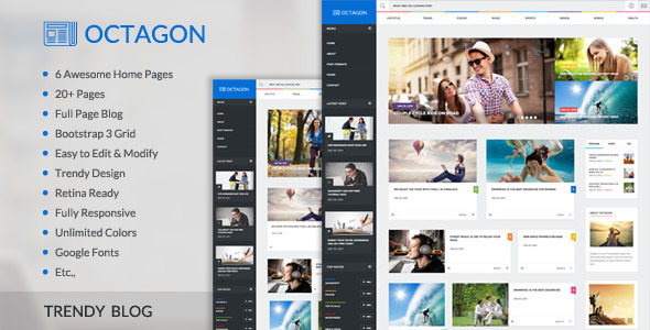 Octagon Trendy News Magazine HTML Template