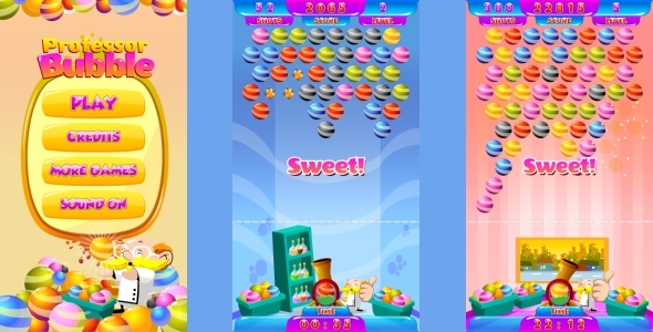 Professor Bubble - HTML5 Mobile Game (Capx)