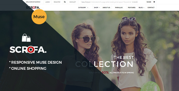 Scrofa Ecommerce Muse Template