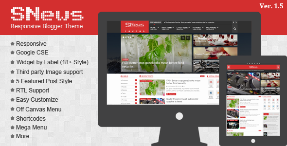 SNews - News/Magazine Responsive Blogger Theme