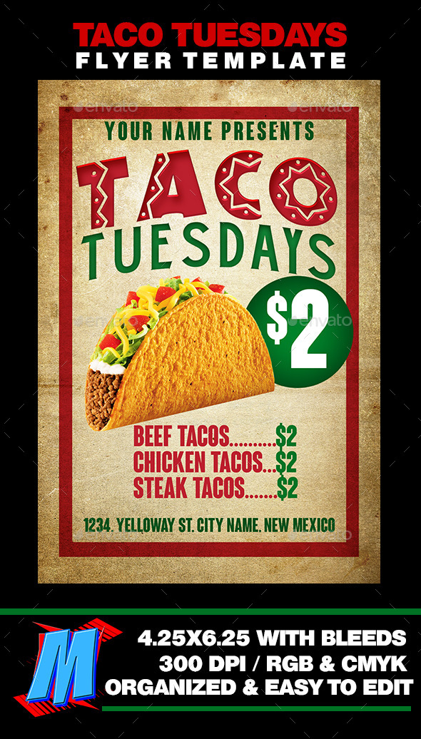 Taco Tuesdays Flyer Template