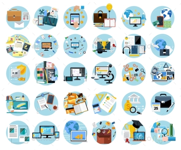 Icons Set For Business