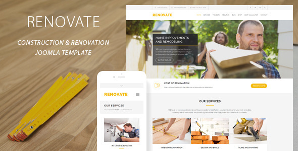 Renovate | Construction Renovation Joomla Template