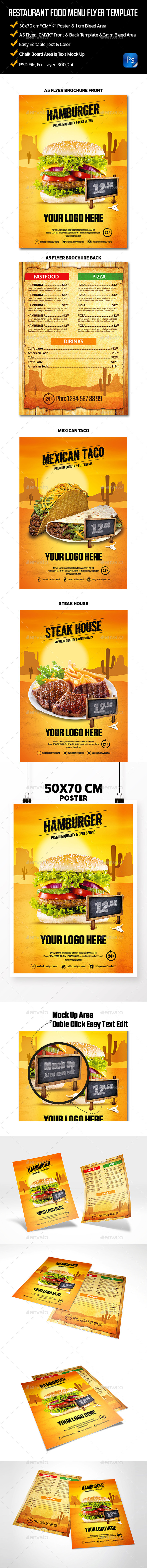 Restaurant Food Menu Flyer Template