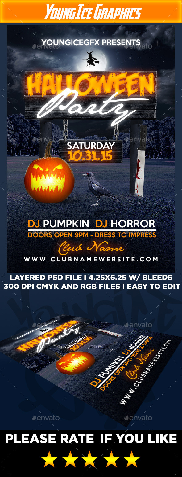 Halloween Party Flyer Template