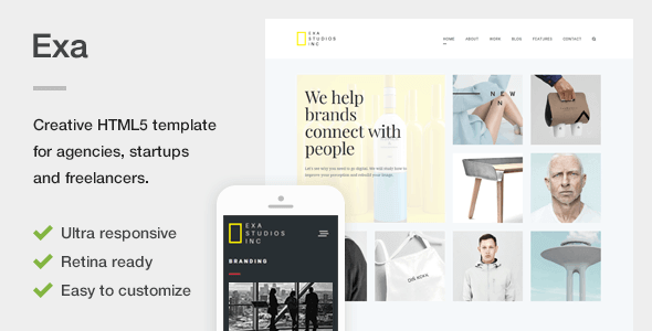 Exa - A Fresh & Creative Portfolio HTML5 Template