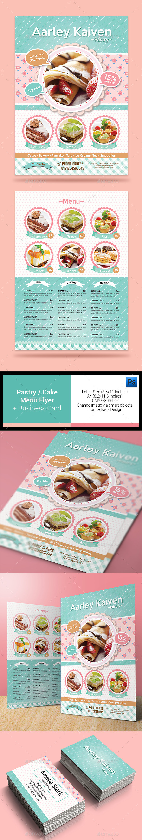 Pastry / Cake Flyer + Business Card