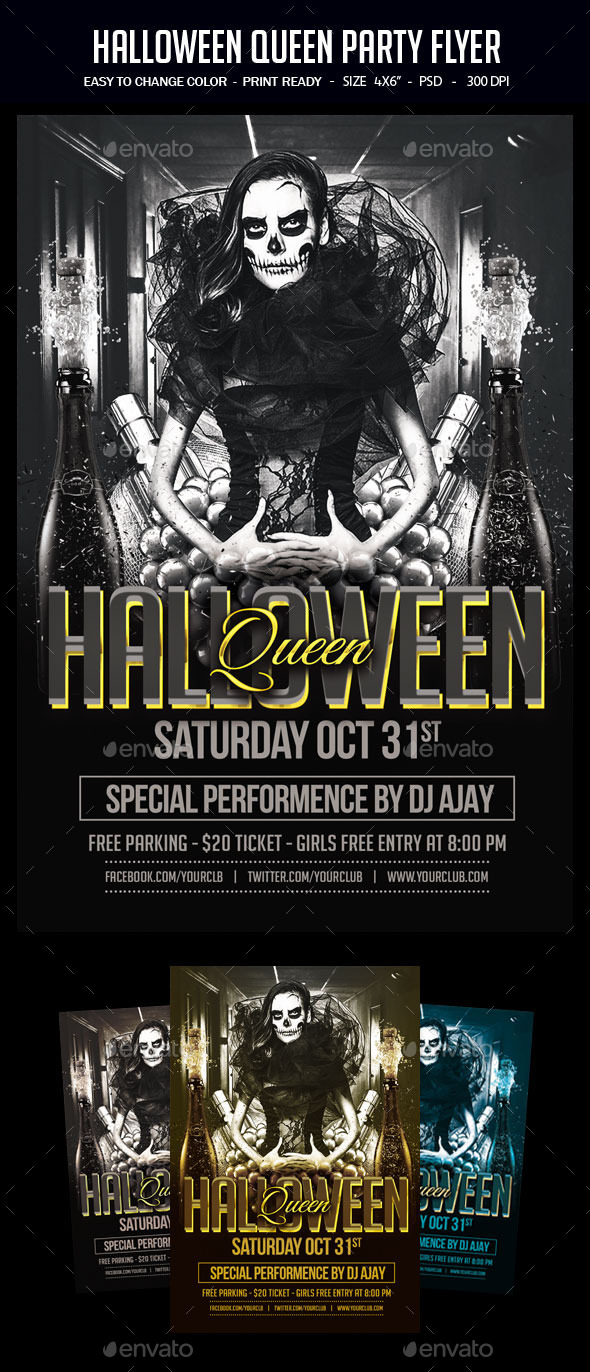 Halloween Queen Party Flyer