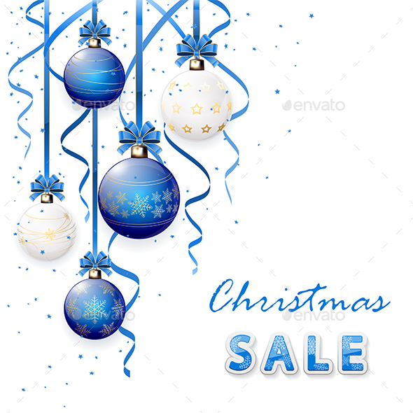 Christmas Sale with Blue Balls