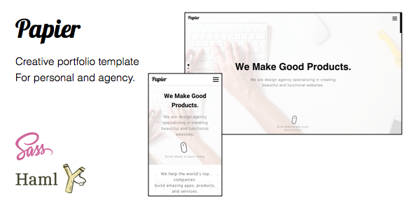 Papier - Creative Portfolio Template for Agency