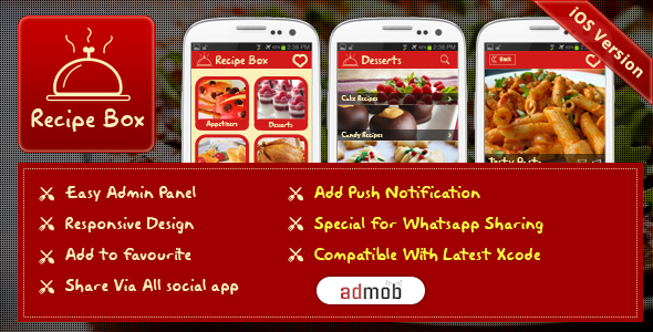 CodeCanyon iOS Recipe Box 13031455 CodeCanyon iOS Recipe Box 13031455