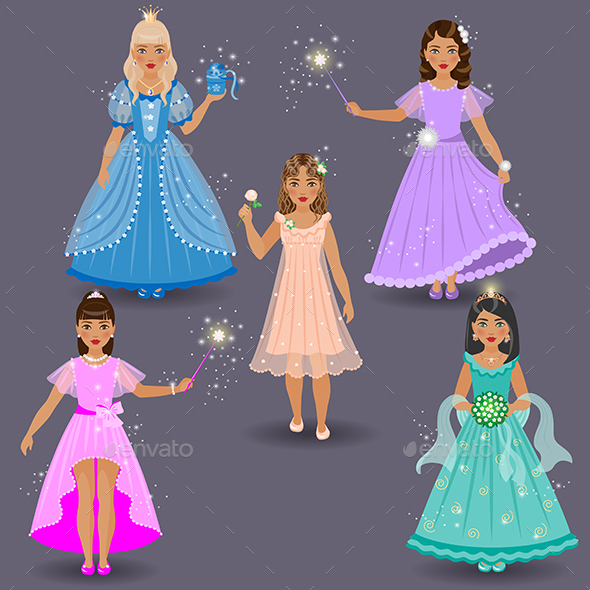 Cute Little Fairies and Princesses