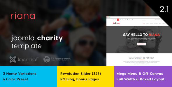 Riana - Joomla Charity Template