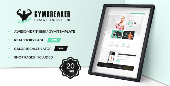 GymBreaker - Fitness & Gym PSD Template