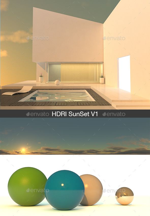 HDRI sunset V1 - 3DOcean Item for Sale