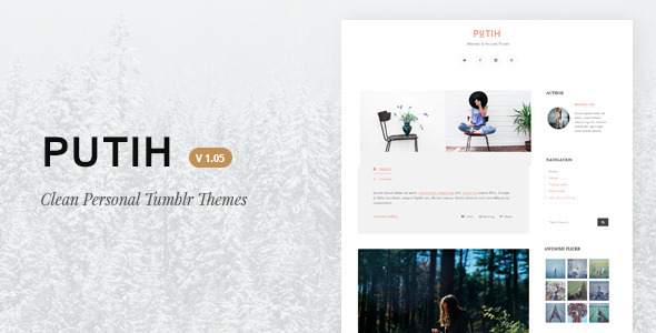 Putih | Clean Personal Tumblr Theme