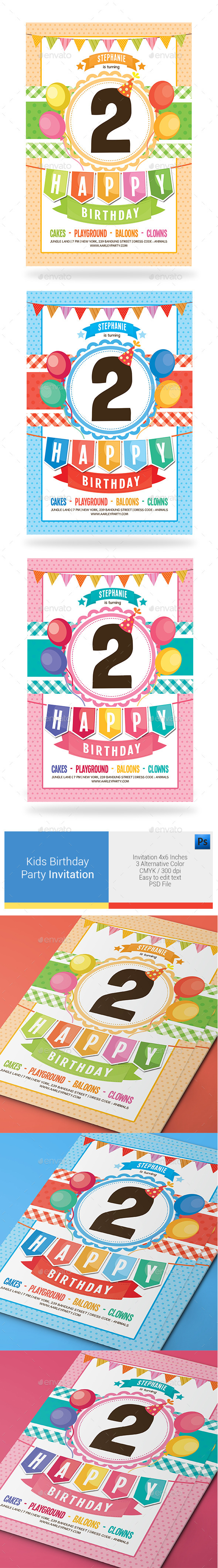 Kids Birthday Party Invitation