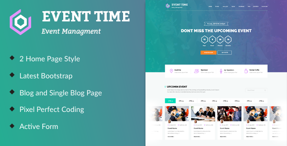 Event Time - Conference & Event HTML Template
