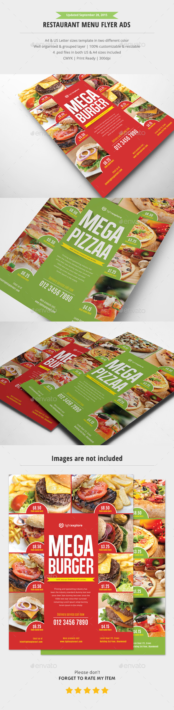 Restaurant Menu Flyer Ads