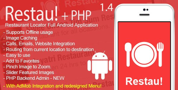 Restau! Full Restaurant Locator Android App v1.4