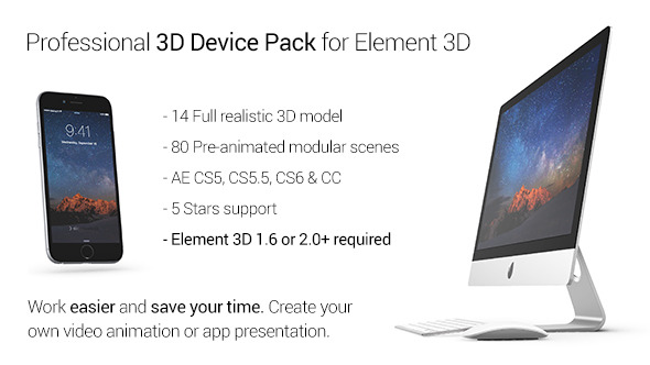 Professional 3D Device Pack for Element 3D 7139714 - shareDAE