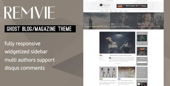 Remvie - Magazine Style and Blog Ghost Theme