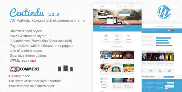 Centindu Portfolio & Shop WordPress Theme