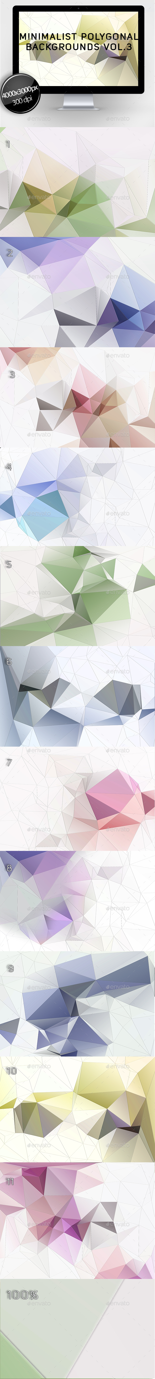 Minimalist Polygonal Backgrounds Vol.3