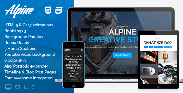 Alpine - Responsive One Page Parallax Template