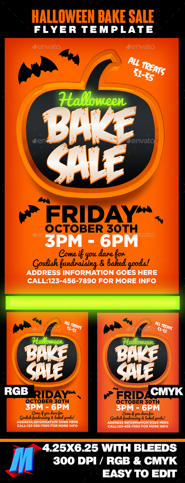 Halloween Bake Sale Flyer Template