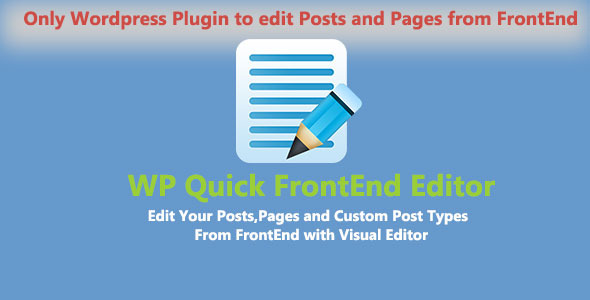 WP Quick Frontend Editor