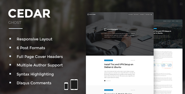 Cedar - Responsive Ghost Theme