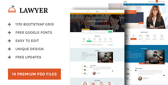 Lawyer - PSD Template