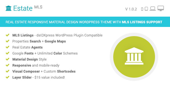 EstateMLS - Material Design Real Estate MLS Theme